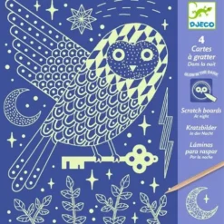 Djeco Glow In The Dark Kraskaarten - Nachtleven