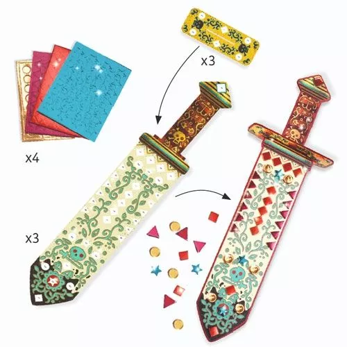 Djeco Knutselset Diy Piratenzwaarden - Afbeelding 2