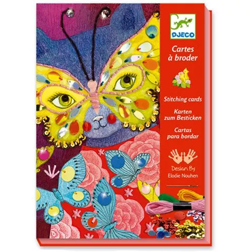 Djeco Borduurkaarten Sierlijk Carnaval