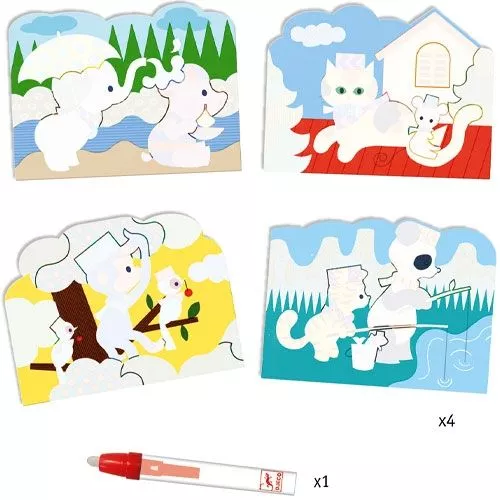 Djeco Magische Kleurplaten - Buiten - Afbeelding 3