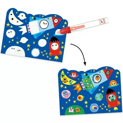 Djeco Magische Kleurplaten - In De Lucht - Afbeelding 2