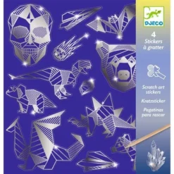 Djeco Metallic Krasstickers - Zilver