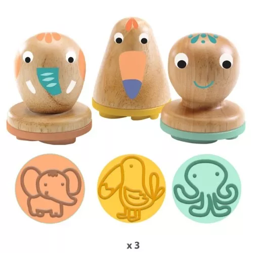 Djeco Stempels Voor Boetseerklei - Myplastistamps - 3st - Afbeelding 2