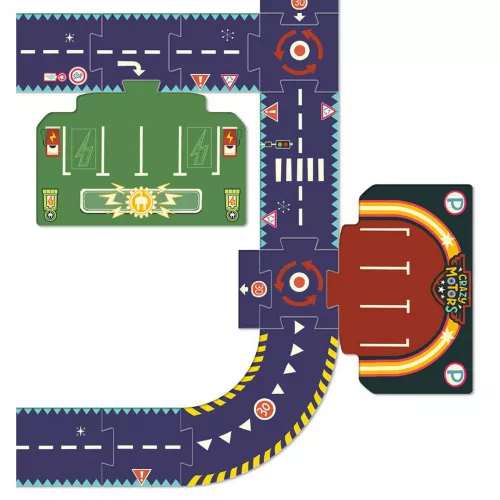 Djeco Crazy Motors Autoweg Puzzel - 24st - Afbeelding 2
