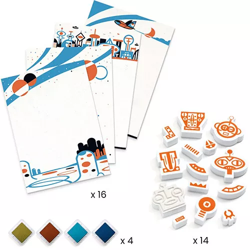 Djeco Creatief Stempelen Alien Robots - Afbeelding 4