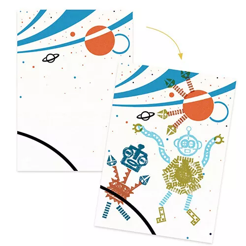 Djeco Creatief Stempelen Alien Robots - Afbeelding 3