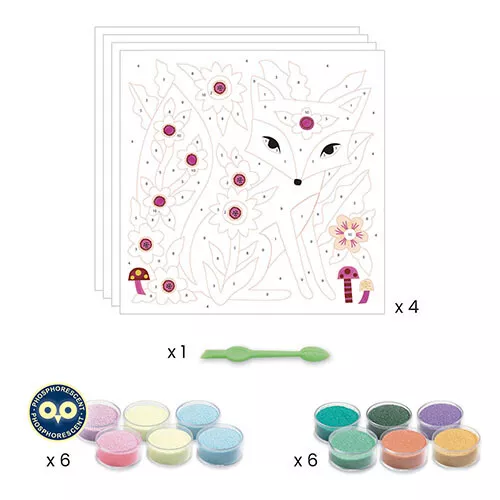 Djeco Gekleurd Zand Glow In The Dark - Tuindieren - Afbeelding 6