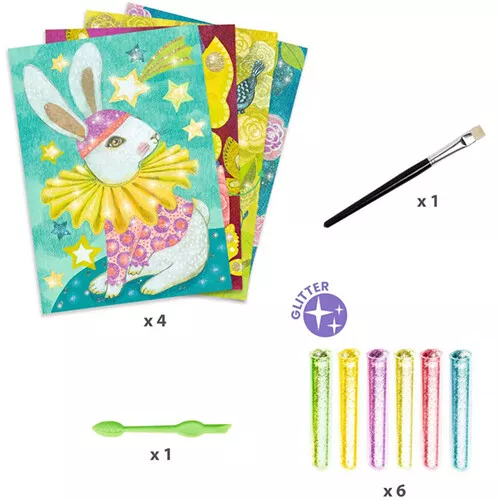 Djeco Glitterschilderijen Dierencarnaval - Afbeelding 2