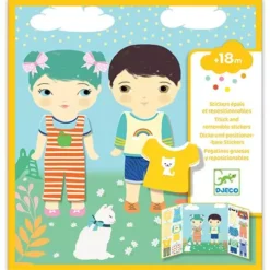 Djeco Herbruikbare Stickers Kleding - 14st