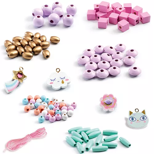 Djeco Houten Kralen - Regenboog - Afbeelding 4