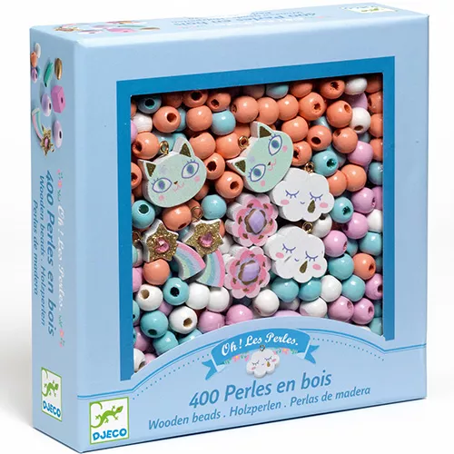 Djeco Houten Kralen - Regenboog - Afbeelding 3