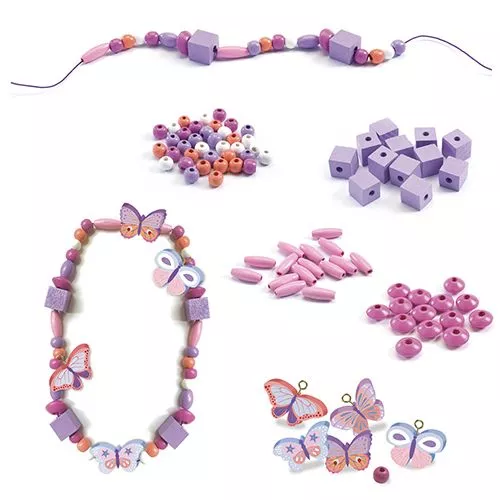 Djeco Houten Kralen - Vlinders - Afbeelding 2