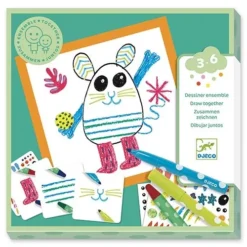 Djeco Tekenspel Samen Tekenen - Grappige Dieren