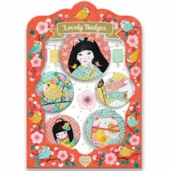 Djeco Kinderbuttons Lovely Badges - Japan