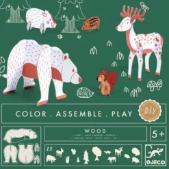 Djeco 3D Kleurplaat Speelfiguren - Bos