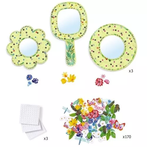 Djeco Knutselset Diy Bloemenspiegels - Afbeelding 2