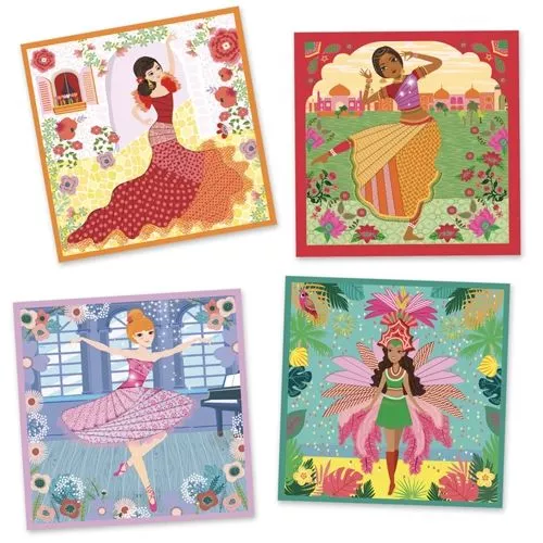 Djeco Schilderijtjes - Danseressen Vouwen - Afbeelding 2