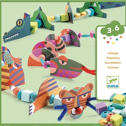 Djeco Knutselset Rijgen - Mijn Dieren