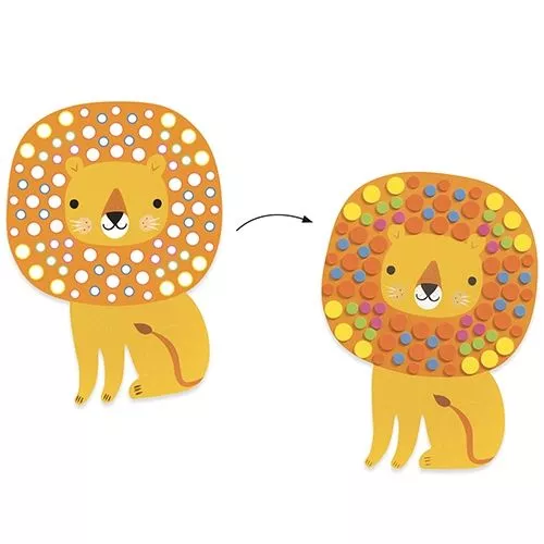 Djeco Knutselsetje Mozaïek - Zachte Jungle - Afbeelding 3