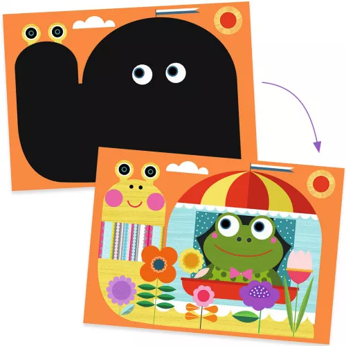 Djeco Kraskaarten Vrolijke Dieren Ontdekken - Afbeelding 2