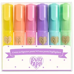 Djeco Mini Markeerstiften Pastel - 6st