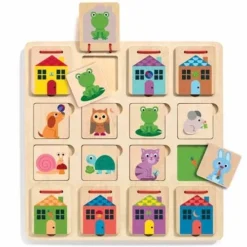 Djeco Puzzelspel Verstoppertje Cabanimo - 16st