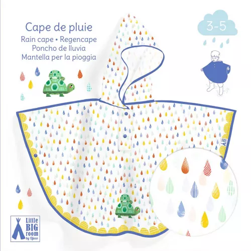 Djeco Regencape Schildpad - 3-5 Jaar - Afbeelding 3