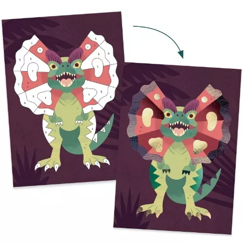 Djeco Schilderijtjes Metalliseren Dinosaurussen - Afbeelding 2