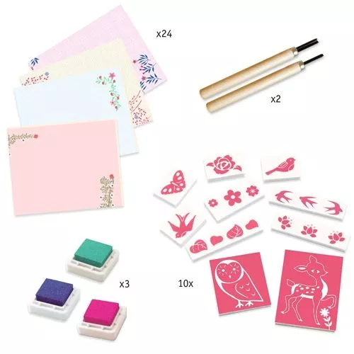 Djeco Stempels Snijden Natuurkaarten - Afbeelding 3