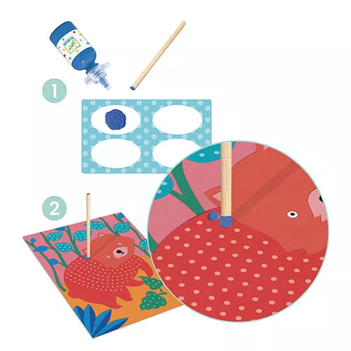 Djeco Verfset Stippen - Pointillism - Afbeelding 3