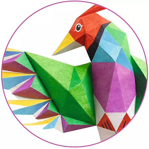 Djeco Vouwset 3D Poster - Paradijsvogel - Afbeelding 4