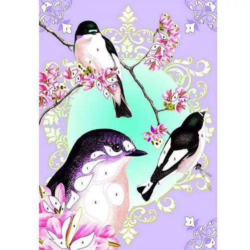 Djeco Glitterschilderijen Vogels - Afbeelding 2