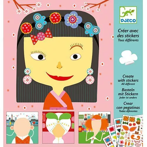 Djeco Stickerset Grappige Gezichten