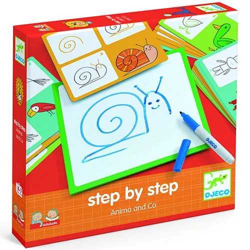 Djeco Tekenkaarten Step By Step - Dieren - Animo And Co - Afbeelding 5