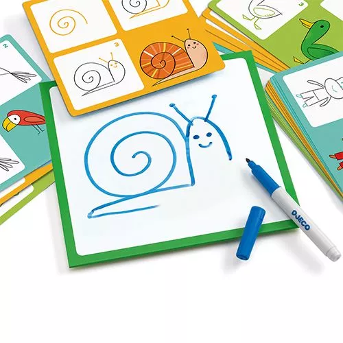 Djeco Tekenkaarten Step By Step - Dieren - Animo And Co - Afbeelding 2